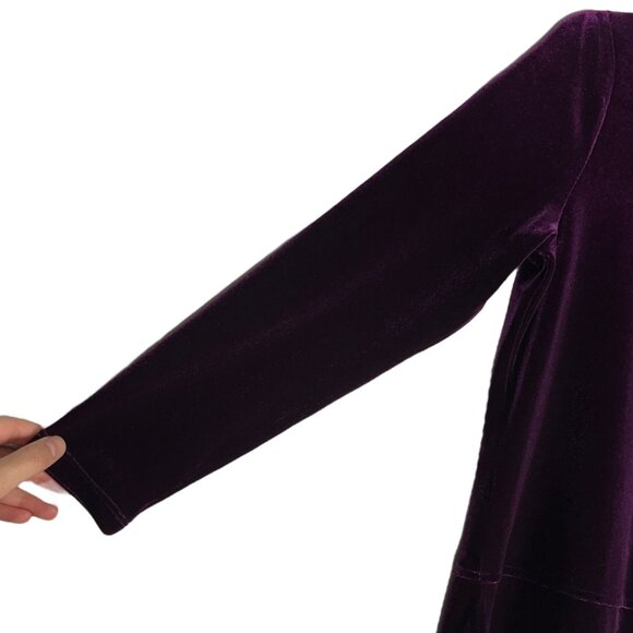 LRL Ralph Lauren Womens Velvet Tunic Size PS Dark Purple Whimsigoth Witchy Party - Picture 3 of 8